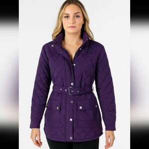 Ralph Lauren Purple Quilted Plus Size Coat Size 2X